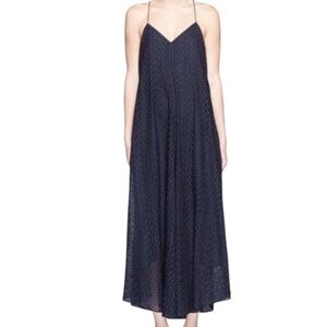 Tibi New York Navy Elegant Boho flowy maxi dress sz 0